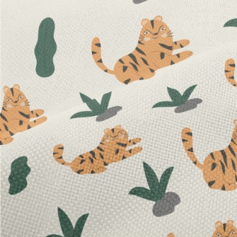 Tropical Leaves And Resting Ti Performance Linen