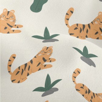 Tropical Leaves And Resting Ti Lightweight Performance Linen