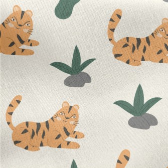 Tropical Leaves And Resting Ti Jersey Backed Fleece