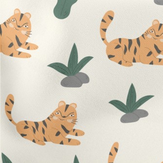 Tropical Leaves And Resting Ti Lightweight Cotton Poplin