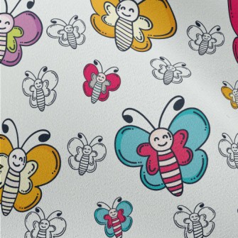 Smiling Colorful Butterfly Chiffon