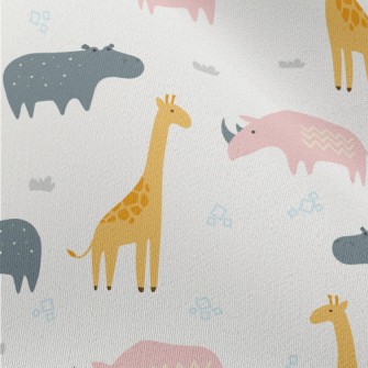 Cute Color Block Animals Chiffon