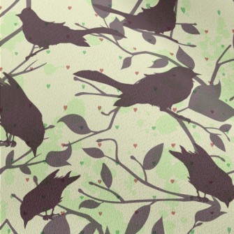 Detailed Silhouette Of A Bird Chiffon