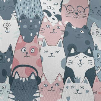 Funny Cute Cat And Fish Chiffon