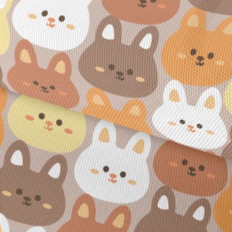 Cute Round-faced Rabbit With C Waterproof Oxford