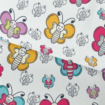 Smiling Colorful Butterfly Waterproof Oxford