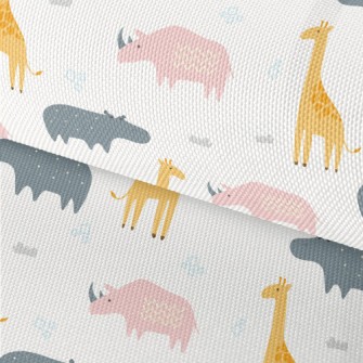 Cute Color Block Animals Waterproof Oxford