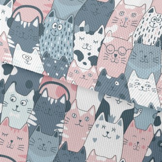 Funny Cute Cat And Fish Waterproof Oxford