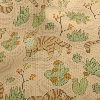 Hand Drawn Cactus Dunes And Ca Athletic Mesh Flat Back