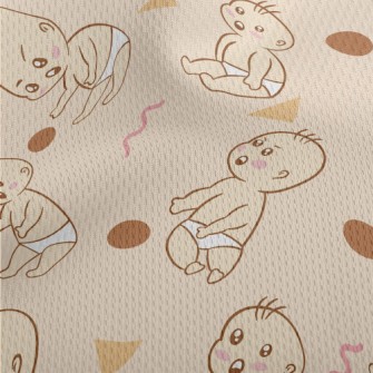 Surprised Diaper Baby And Grap Athletic Mesh Flat Back