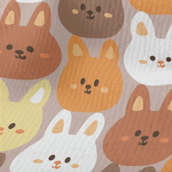 Cute Round-faced Rabbit With C Terry