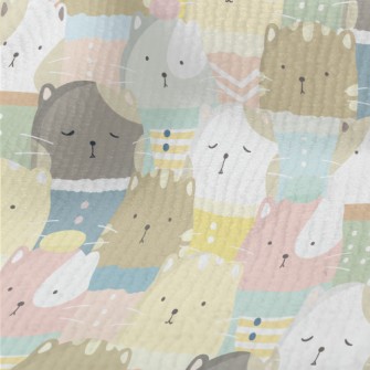 Colorful And Comfortable Cat W Terry