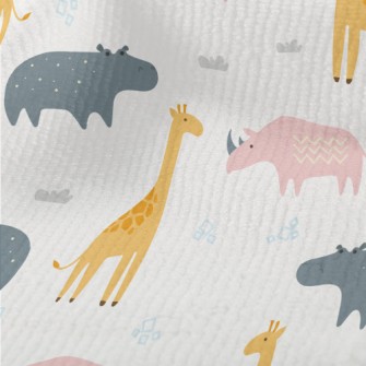 Cute Color Block Animals Terry