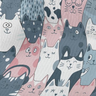 Funny Cute Cat And Fish Terry
