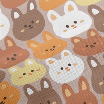 Cute Round-faced Rabbit With C Performance Linen