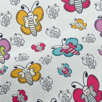 Smiling Colorful Butterfly Performance Linen