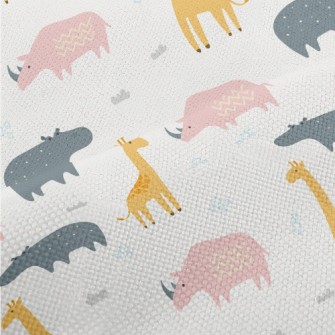 Cute Color Block Animals Performance Linen