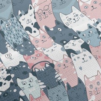 Funny Cute Cat And Fish Performance Linen