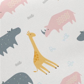 Cute Color Block Animals Twill
