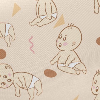 Surprised Diaper Baby And Grap Twill