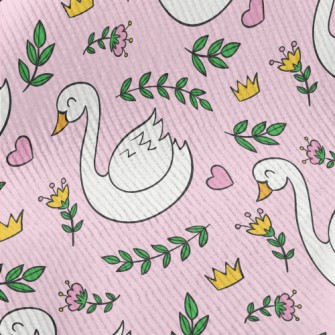 Elegant Swan And Crown Flowers Standard Corduroy