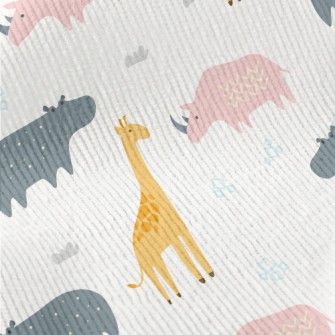 Cute Color Block Animals Standard Corduroy