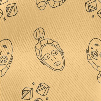 Woman&#39;s Face With Facial M Standard Corduroy