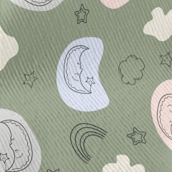 Doodle Moon And Stars Rainbow Standard Corduroy