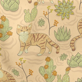 Hand Drawn Cactus Dunes And Ca Stretch Ponte