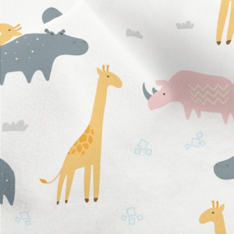 Cute Color Block Animals Micro Fleece