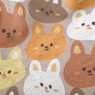 Cute Round-faced Rabbit With C Minky