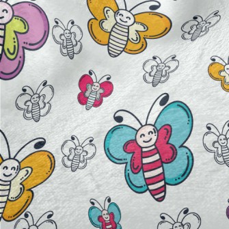 Smiling Colorful Butterfly Minky