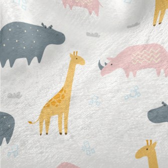 Cute Color Block Animals Minky