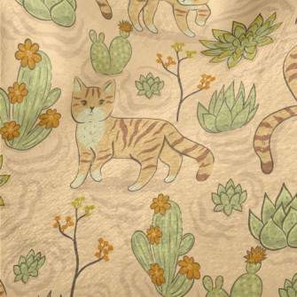 Hand Drawn Cactus Dunes And Ca Minky