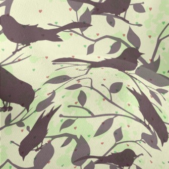 Detailed Silhouette Of A Bird Lightweight Performance Linen