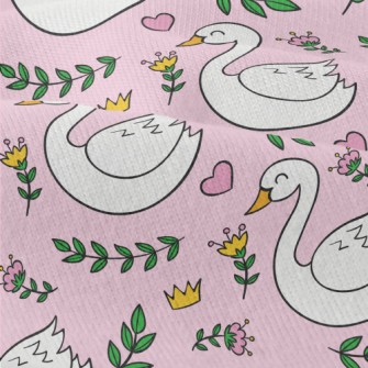 Elegant Swan And Crown Flowers Modern Jersey