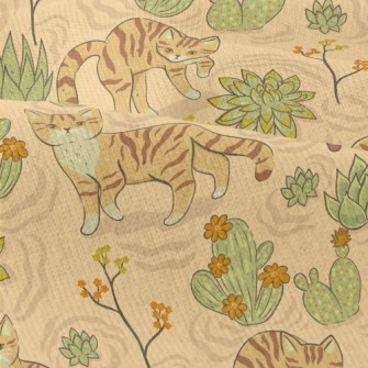Hand Drawn Cactus Dunes And Ca Modern Jersey