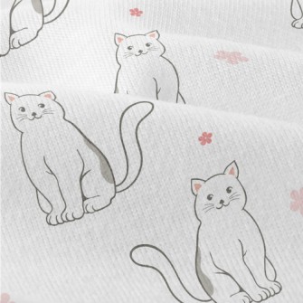 Black And White Cat And Flower Modern Jersey