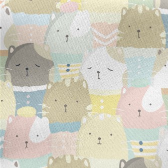 Colorful And Comfortable Cat W Jersey Backed Fleece