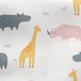 Cute Color Block Animals Jersey Backed Fleece