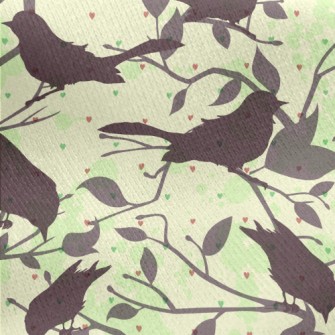 Detailed Silhouette Of A Bird Jersey Backed Fleece