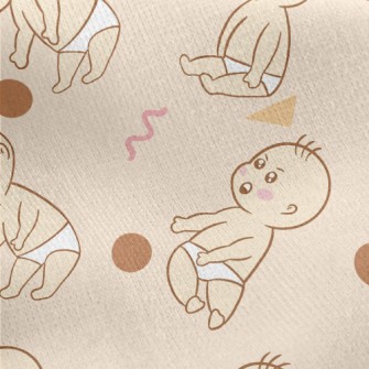 Surprised Diaper Baby And Grap Jersey Backed Fleece