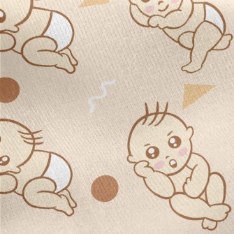 Baby In Diaper Jersey Backed Fleece