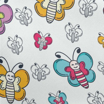 Smiling Colorful Butterfly Pongee