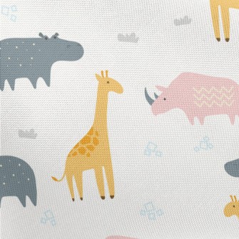 Cute Color Block Animals Pongee