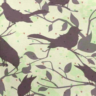 Detailed Silhouette Of A Bird Pongee