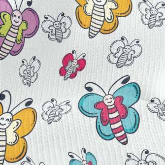 Smiling Colorful Butterfly Stretch Jersey