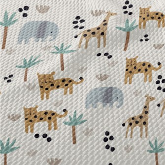 The Cute Grassland Animals Birdseye Piqué