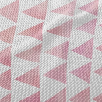 Hand Drawn Textured Pink Trian Birdseye Piqué