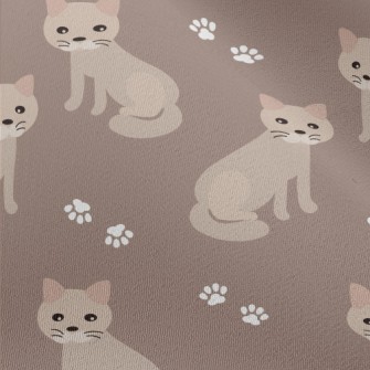Cute Beige Kitten Chiffon